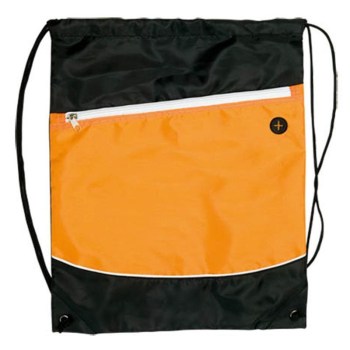 mochila cordones naranja negro
